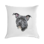 Blue Staffy Soft Warmth Comfort Throw Pillow