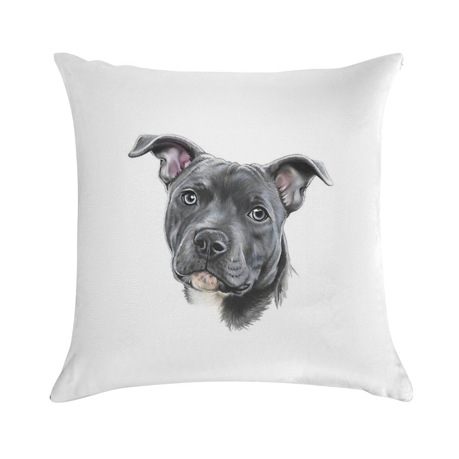 Blue Staffy Soft Warmth Comfort Throw Pillow