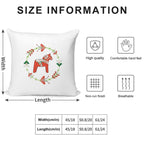 Dala Horse with Swedish Folk Art Wreath Soft Home Decor Throw Pillow
