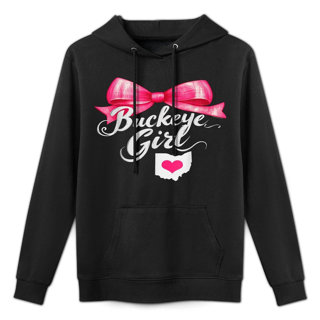 Buckeye Girl Ohio Home Heart State Pink Kids Girls Womens Unisex Design Hoodie
