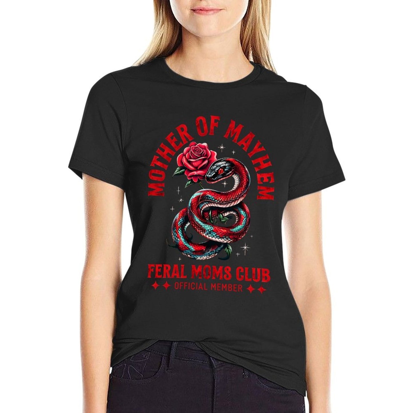 Retro Mother Of Mayhem Feral Moms Club Moms Mothers Day  Durable T-Shirt