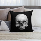 Half Skull Soft Home Decor Throw Pillow