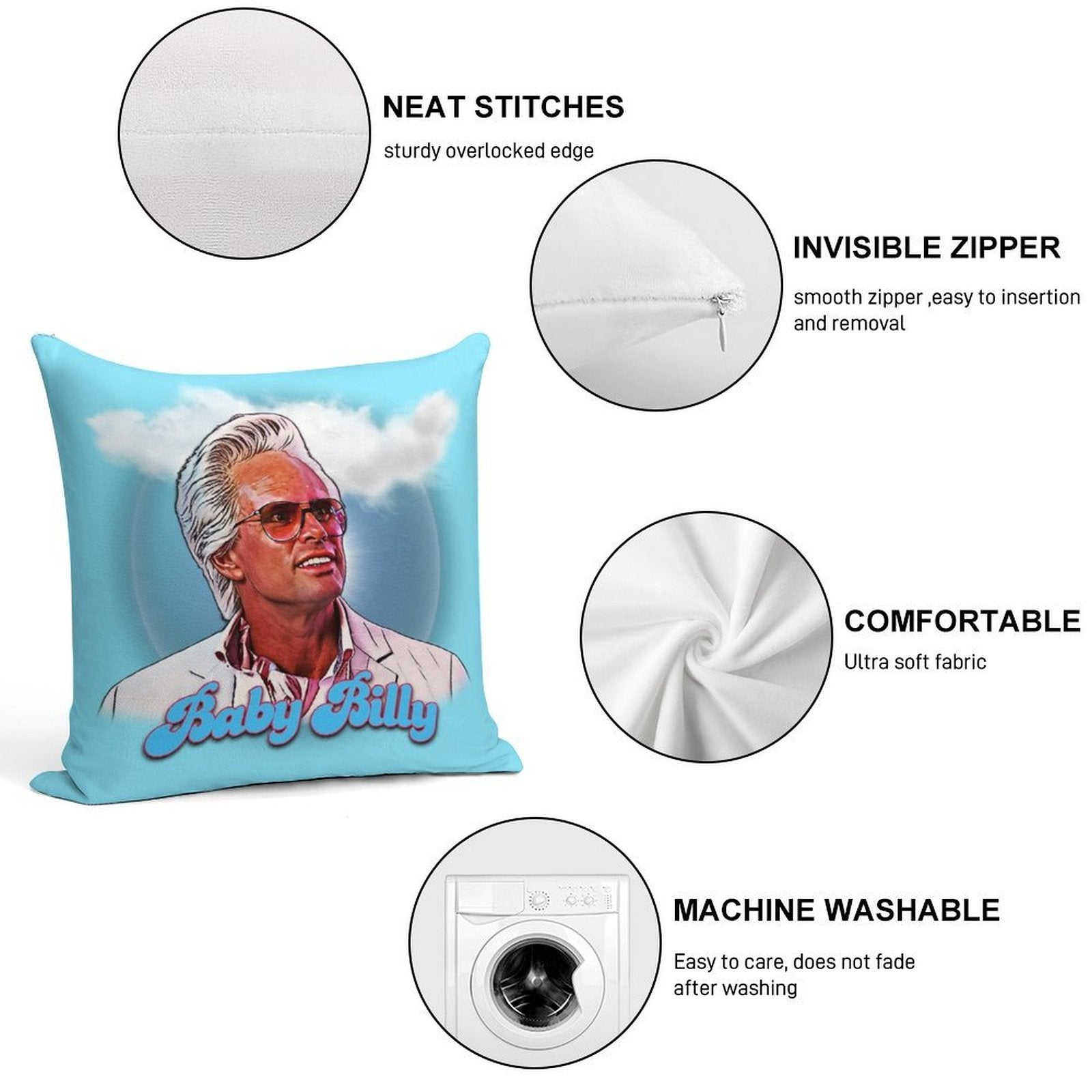 Baby Billy Freeman Soft Luxury Feel Throw Pillow