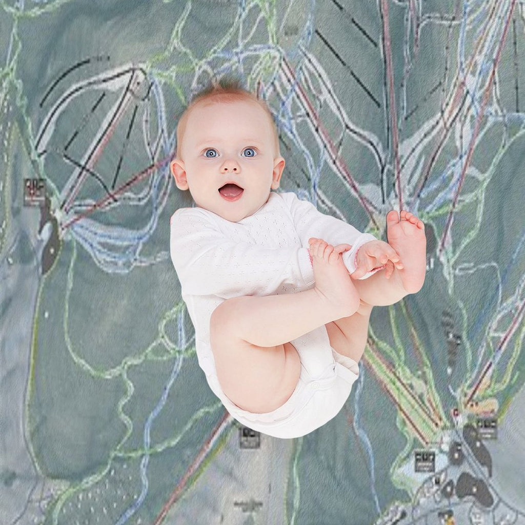 Killington Resort Trail Map Eco-conscious Throw Blanket