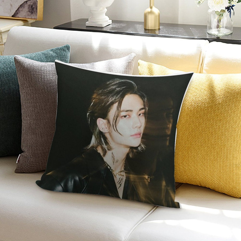 Hyunjin Stray Kids Soft High-Density Material Throw Pillow