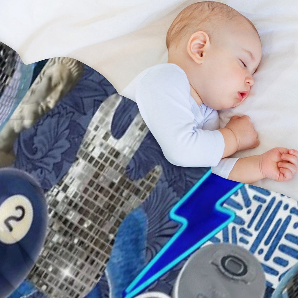 New Jersey COLLAGE Machine-washable Throw Blanket