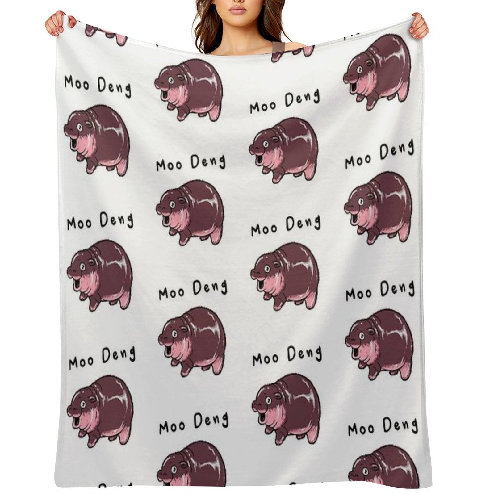 Moo Deng All-season Throw Blanket