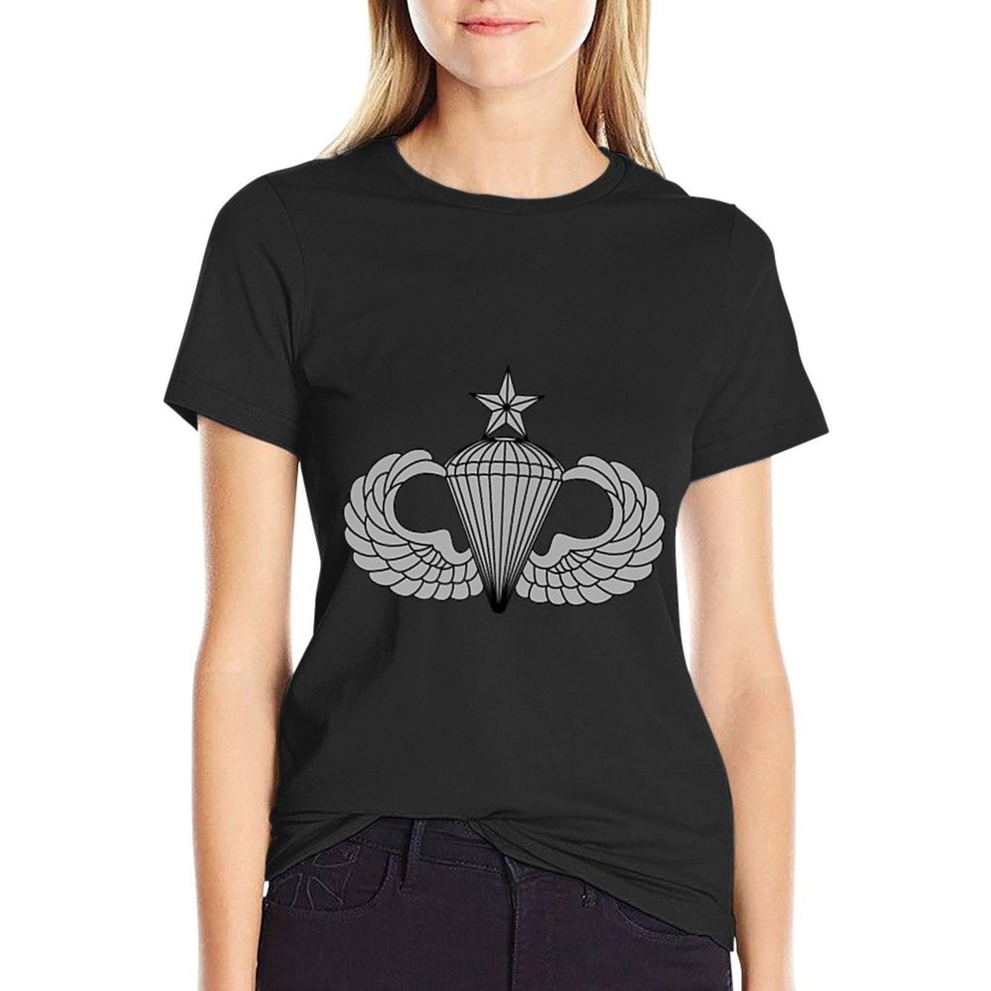 Senior Parachutist Badge - Airborne Wings - Jump - US Army  Moisture-wicking T-Shirt
