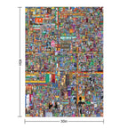 8K R Place 2022 Atlas Final Image Compact Throw Blanket