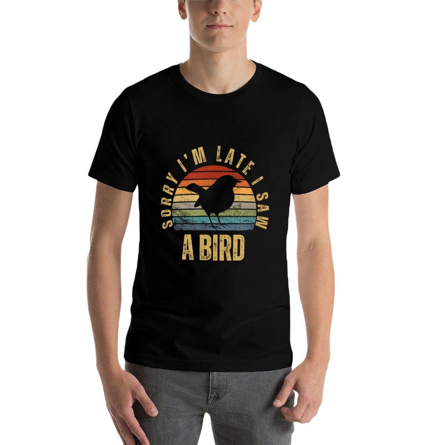 Sorry Im Late I Saw A Bird Funny Bird Watching  Classic T-Shirt