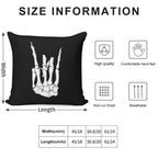 Skeleton Rocker Hand Soft Multiple Sizes Throw Pillow