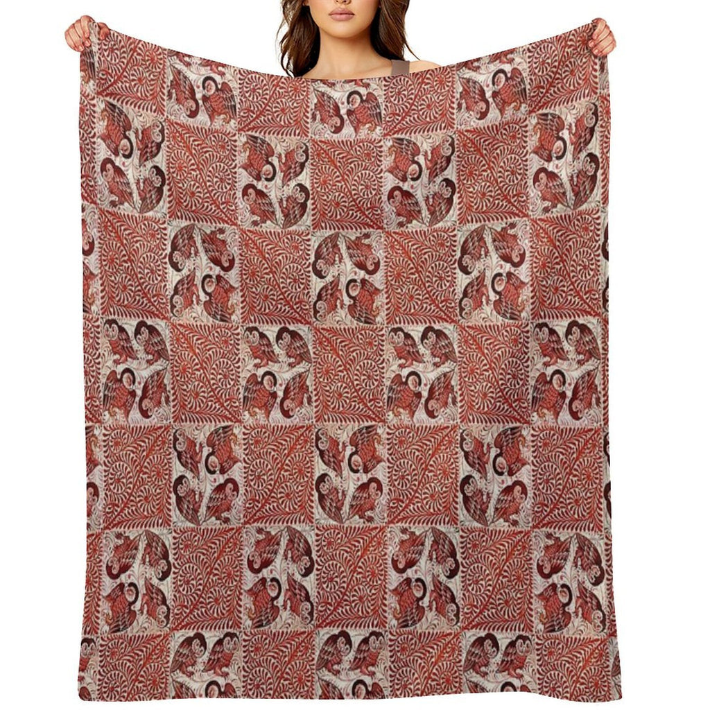 William De Morgan Owls Compact Throw Blanket