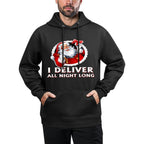Santa I Deliver All Night Long Funny Christmas Adjustable Hood Hoodie