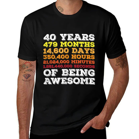 40 Years 479 Months Retro Vintage 40th Birthday  Vintage-inspired T-Shirt