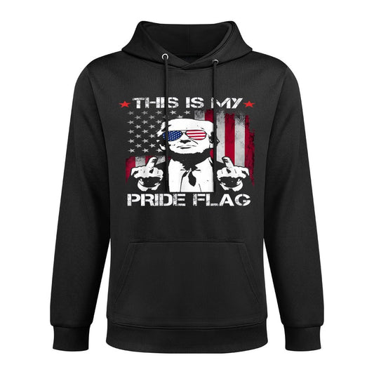 This Is My Pride USA American 4th Of July On Back Shape Retention Hoodie