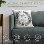 Unto Us A Child Is Born Pine Wreath Soft Shrink-Resistant Throw Pillow