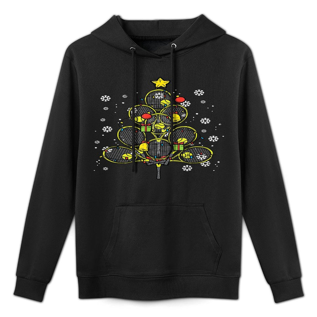 Tennis Christmas Tree Xmas Player Boys Girls Men Women Kids Layering Staple Hoodie