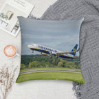 Ryanair Boeing 737-8AS Soft Shrink-Resistant Throw Pillow