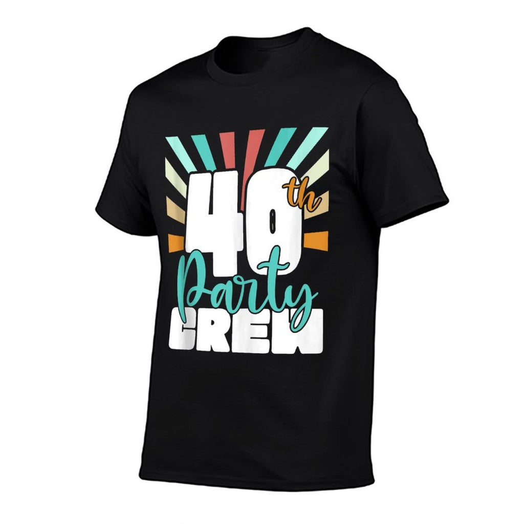 40th Party Crew Birthday Squad Funny 40 Year Old Birthday  Vintage-inspired T-Shirt