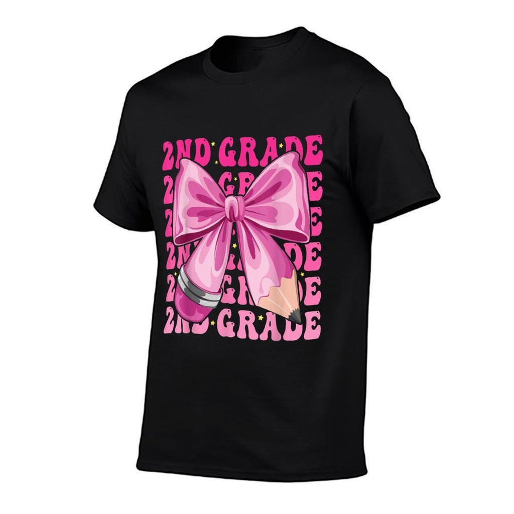 2nd Grade Girls Coquette Bow Back To School Second Grade  High-quality Stitching T-Shirt