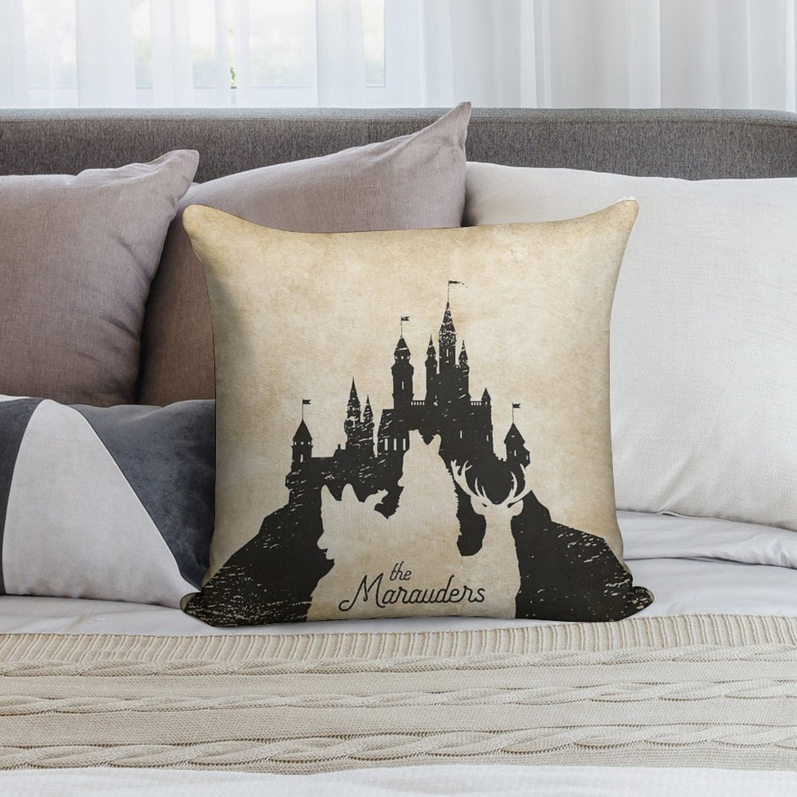 The Marauders Castle Soft Bedroom Essential Throw Pillow