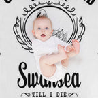 SWANSEA - JACK BASTARD B+W Easy Care Throw Blanket