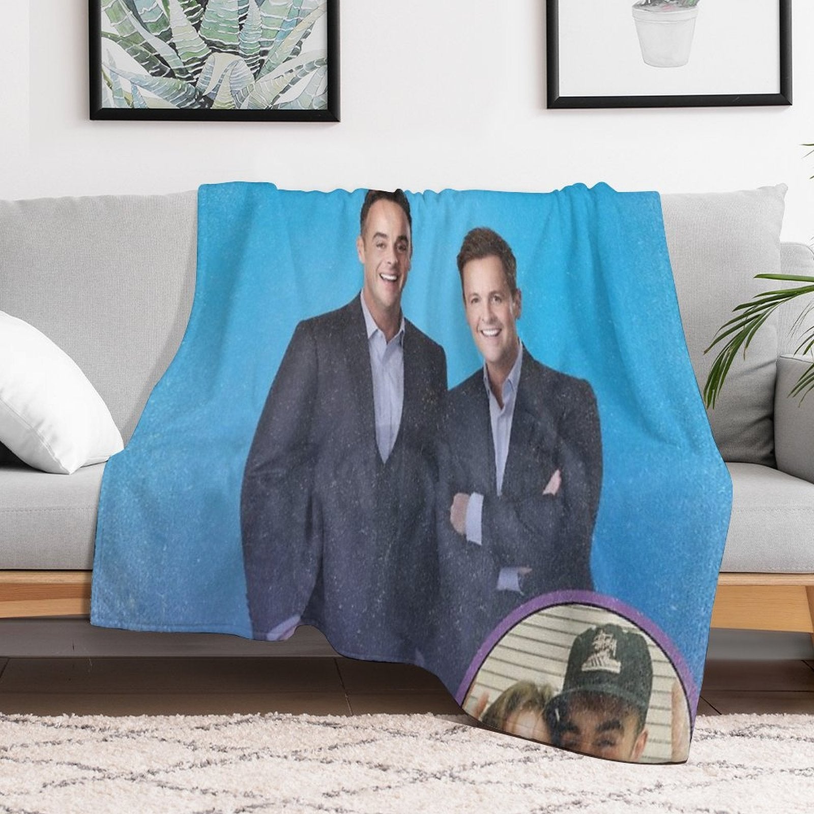 Ant And Dec - 90's Retro Newcastle Eco-conscious Throw Blanket