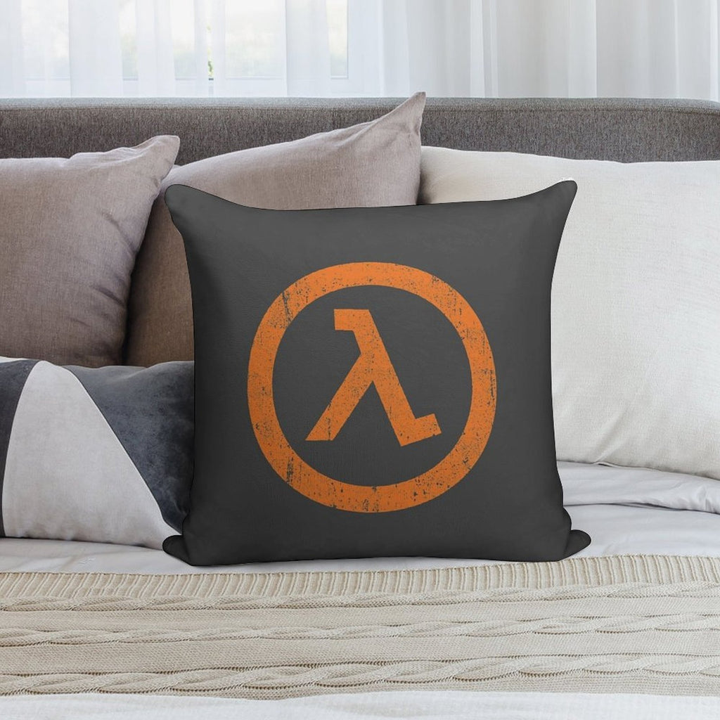 Half Life Lambda Symbol Soft Washable Throw Pillow