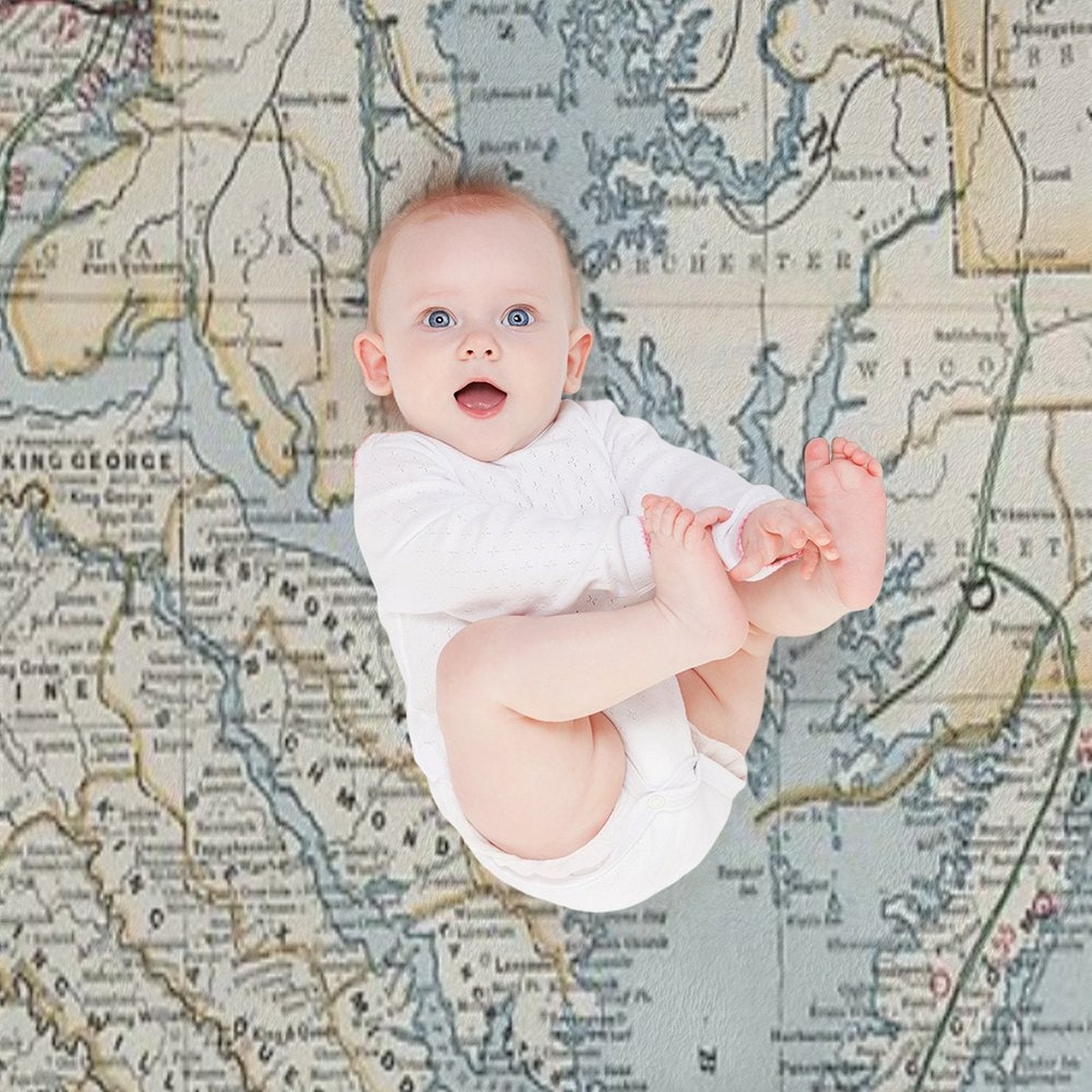 Vintage Map of The Chesapeake Bay Versatility Throw Blanket