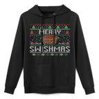 Christmas Merry Swishmas Ugly Christmas Sweater Basketball Shrink-Resistant Hoodie