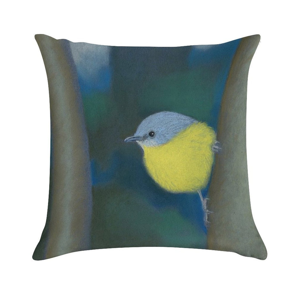 Eastern Yellow Robin Soft Luxury Feel Throw Pillow