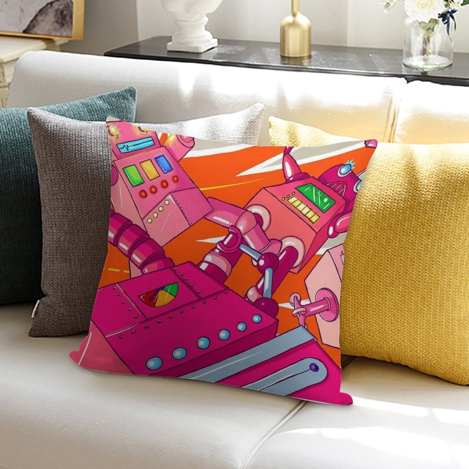 Yoshimi Battles The Pink Robots Soft Gift Ready Throw Pillow