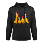 Dino Chicken Nuggets Funny Dinosaur Shape Nuggets Christmas Medium-Weight Fabric Hoodie
