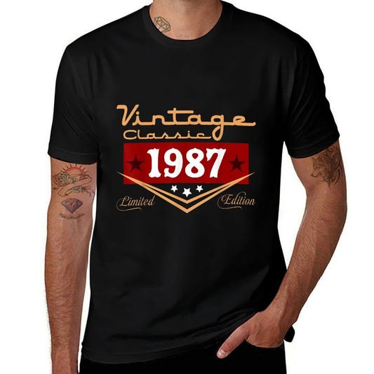 Vintage 38th Birthday Decorations Vintage 1987 38 Years Old  Stretchy T-Shirt