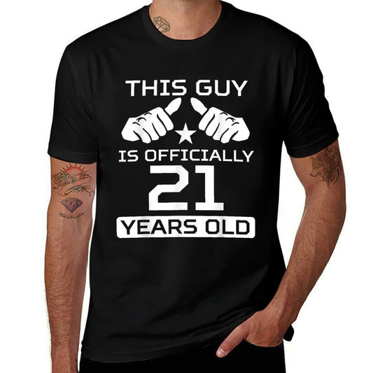 This Guy Is Officially 21 Years Old 21st Birthday  Moisture-wicking T-Shirt