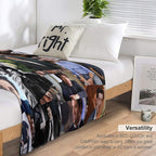 Patrick Dempsey Abstract Collage Travel-friendly Throw Blanket