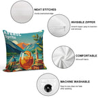 Aperol Spritz Poster Soft Home Decor Throw Pillow