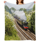 A3 Class 60103 Flying Scotsman Steam Locomotive Lightweight Throw Blanket