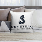 Beneteau Yachts Logo Fishing Boats Soft Anti-Pilling Throw Pillow