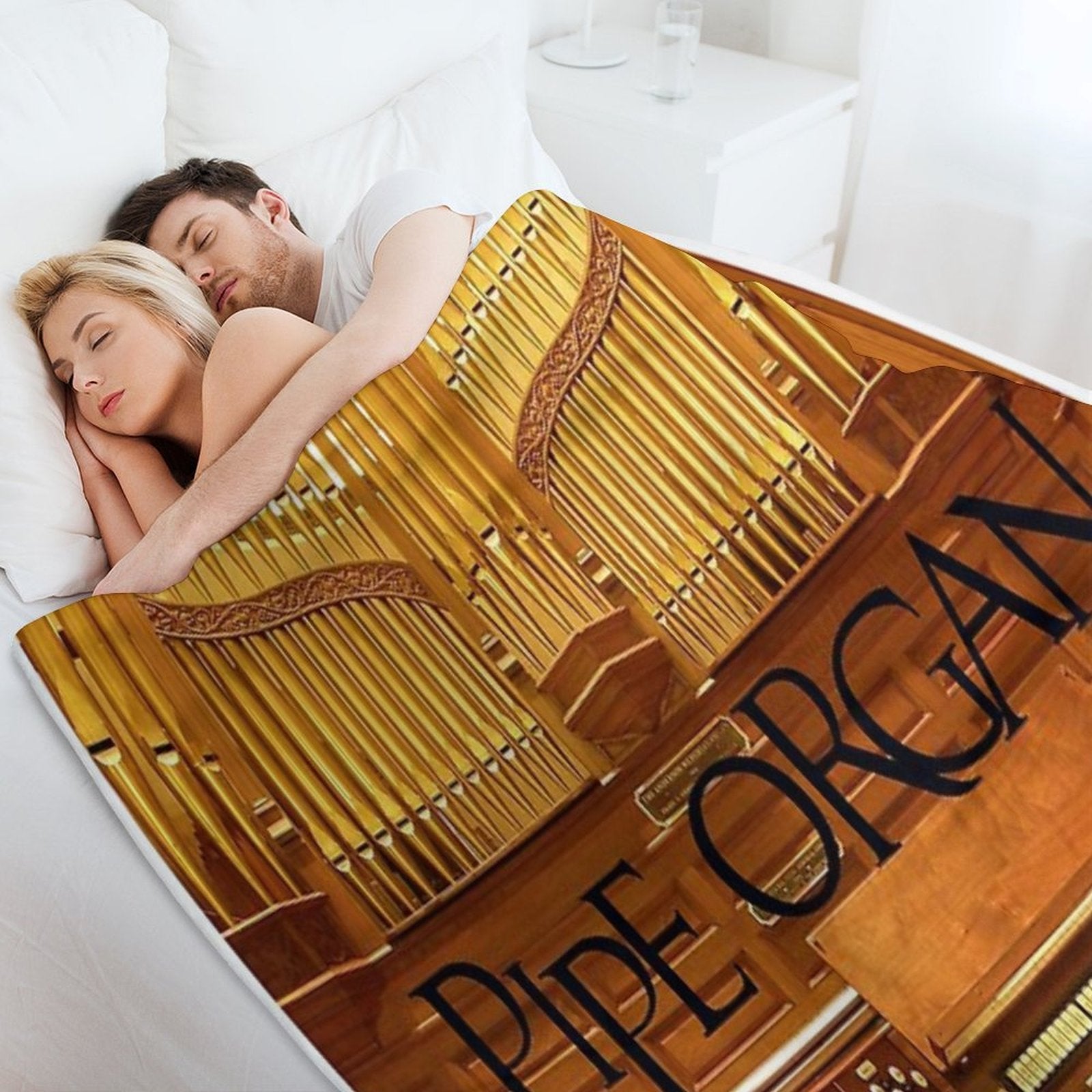 Big Pipe Organ Easy Care Throw Blanket