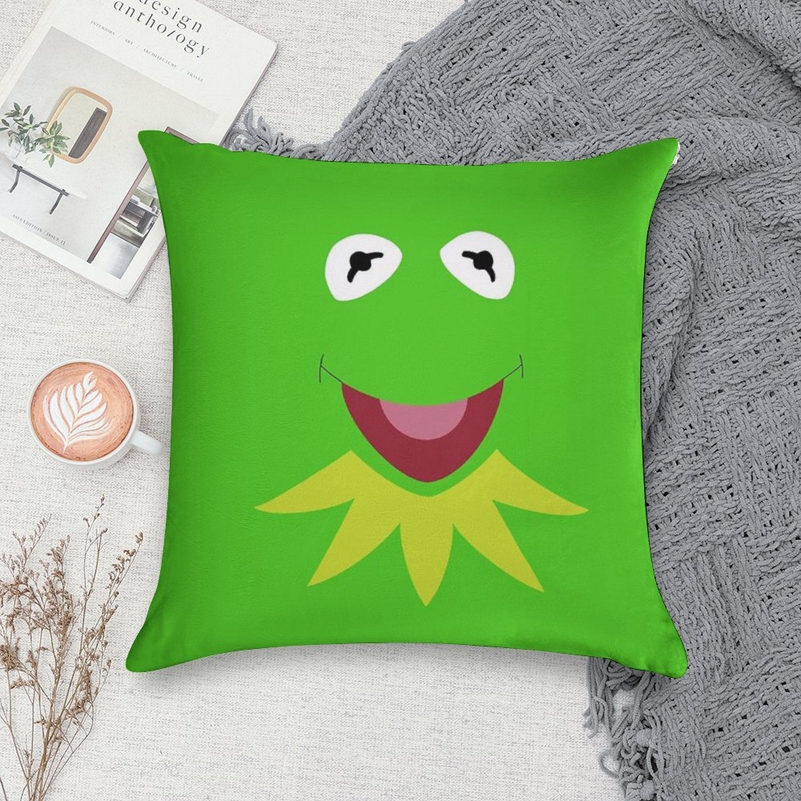 Kermit Soft Easy Maintenance Throw Pillow