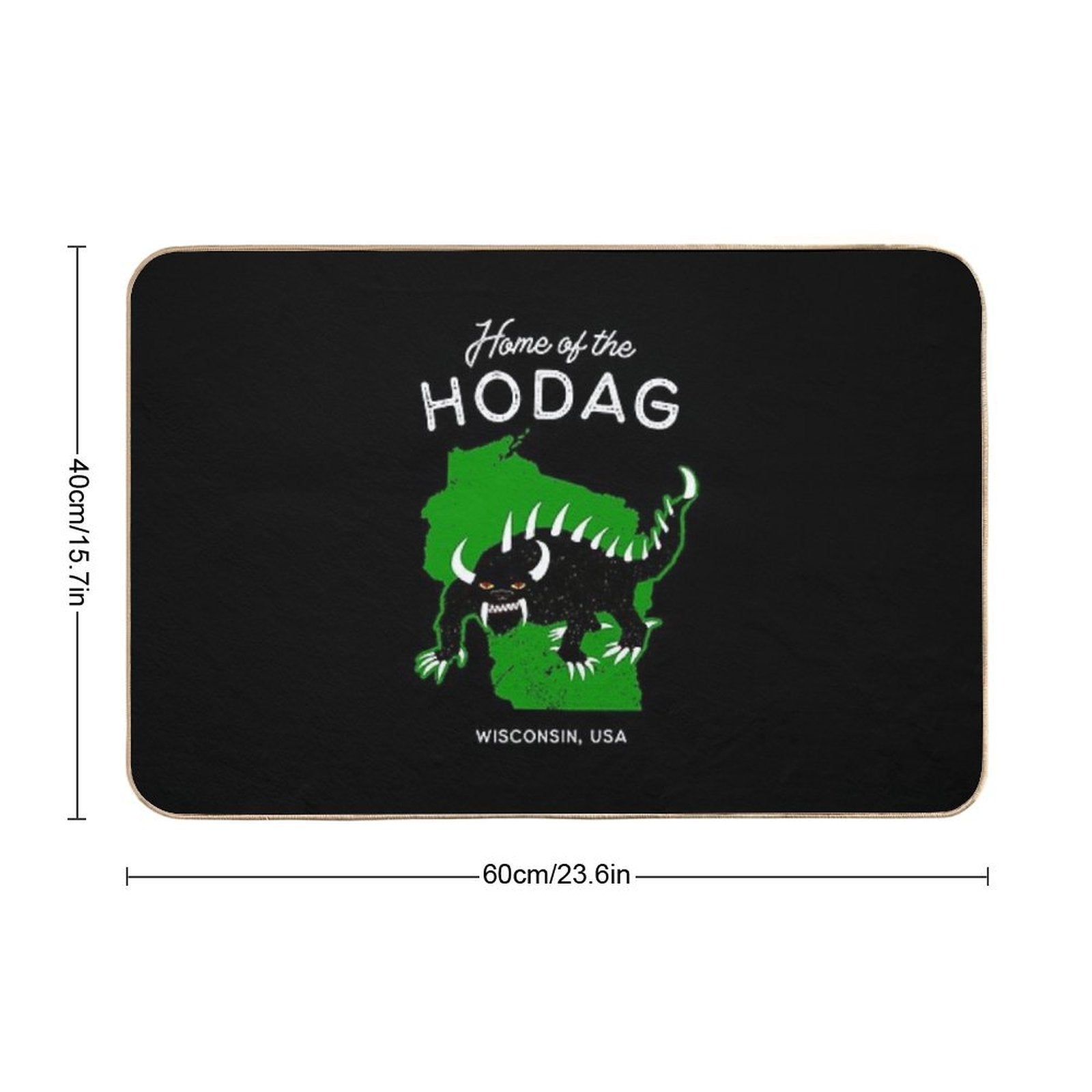 Home of The Hodag Wisconsin, USA Shower Curtain  Non-Slip Bath Mat