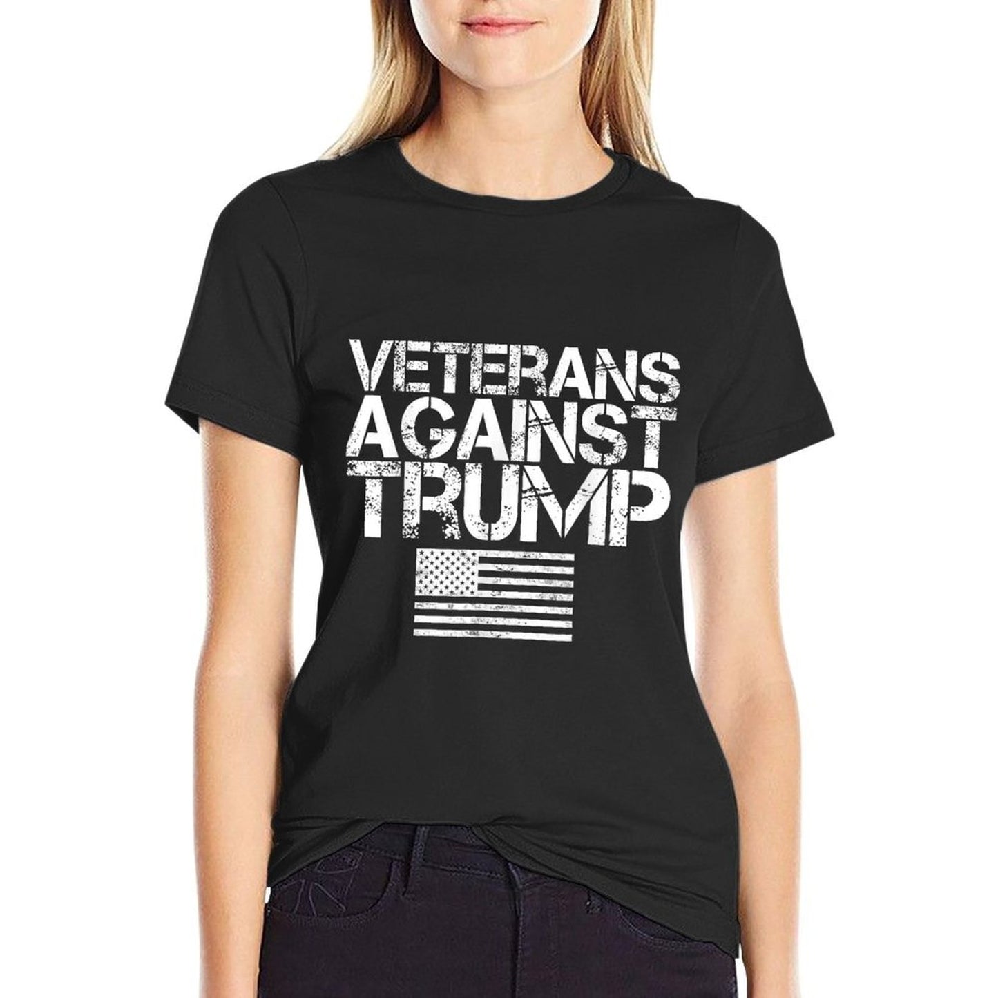 Veterans Against Trump Vintage Patriotic Protest  Breathable T-Shirt