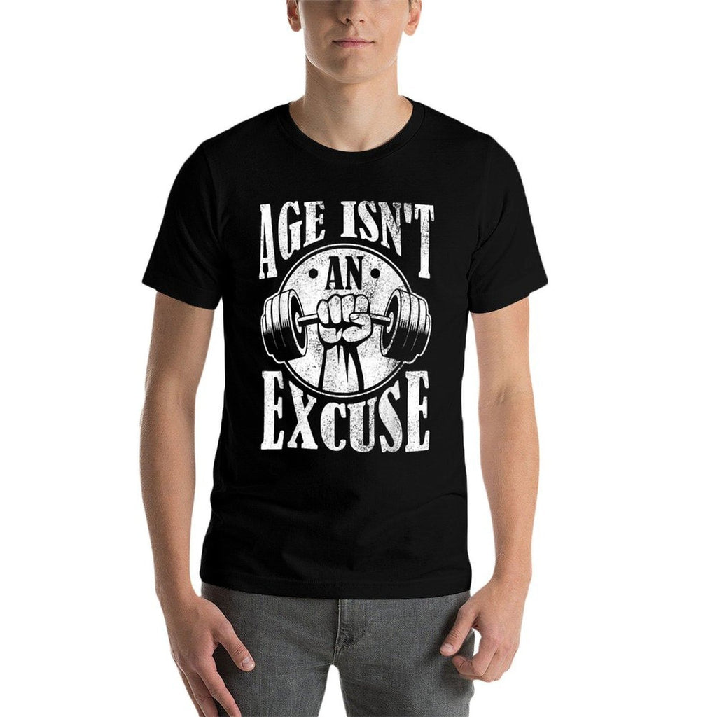 Age Isnt An Excuse Motivational Workout  Polyester Blend T-Shirt