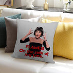 Flames! On The Side of My Face - Clue - Mrs. White Soft Luxury Feel Throw Pillow