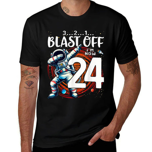 24 Birthday Astronaut Astronomy 24th Year Old Birthday  Stretchy T-Shirt