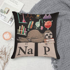 Funny Chemistry Sloth Art Gift Soft Skin-Friendly Throw Pillow