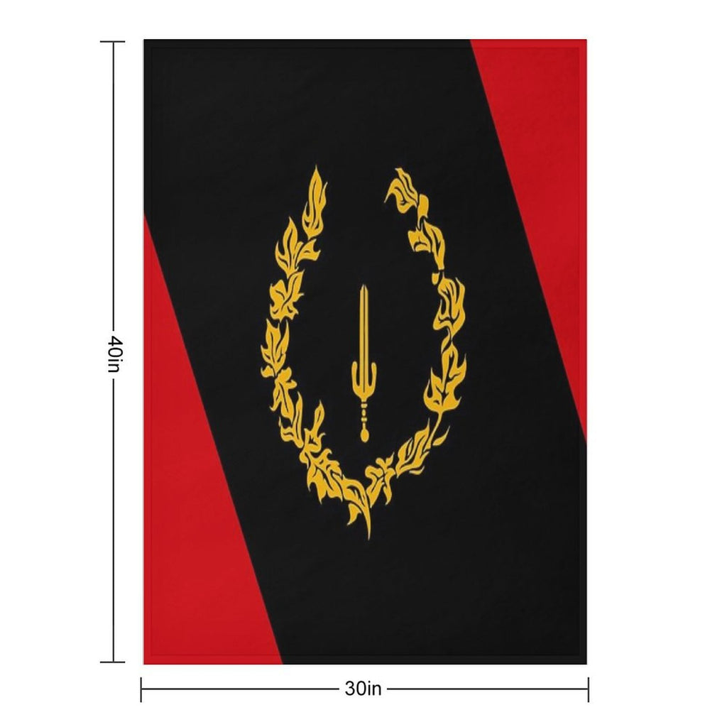 Black American Heritage Flag Travel-friendly Throw Blanket