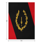 Black American Heritage Flag Travel-friendly Throw Blanket