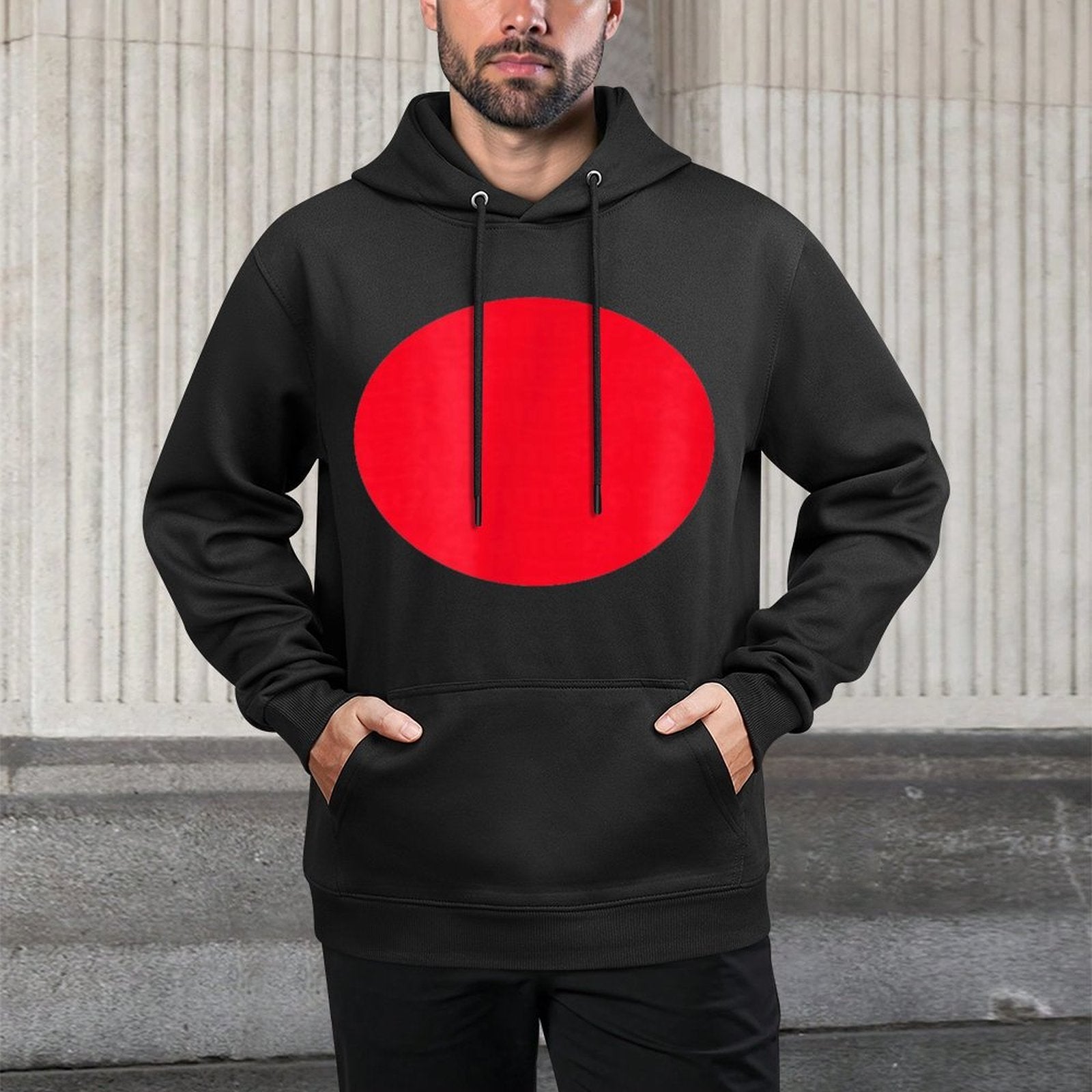 Japan Rising Sun Nisshoki Hinomaru Cotton-Polyester Blend Hoodie